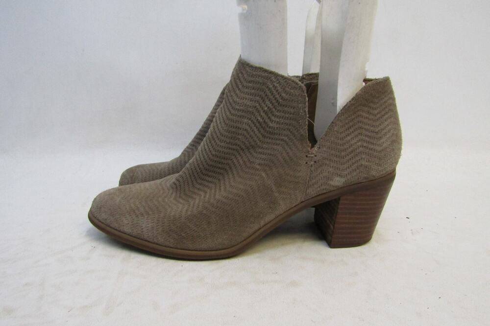 Lucky Brand Womens Size 11 M Brown Suede Zip Ankle Fashion Boots Bootie